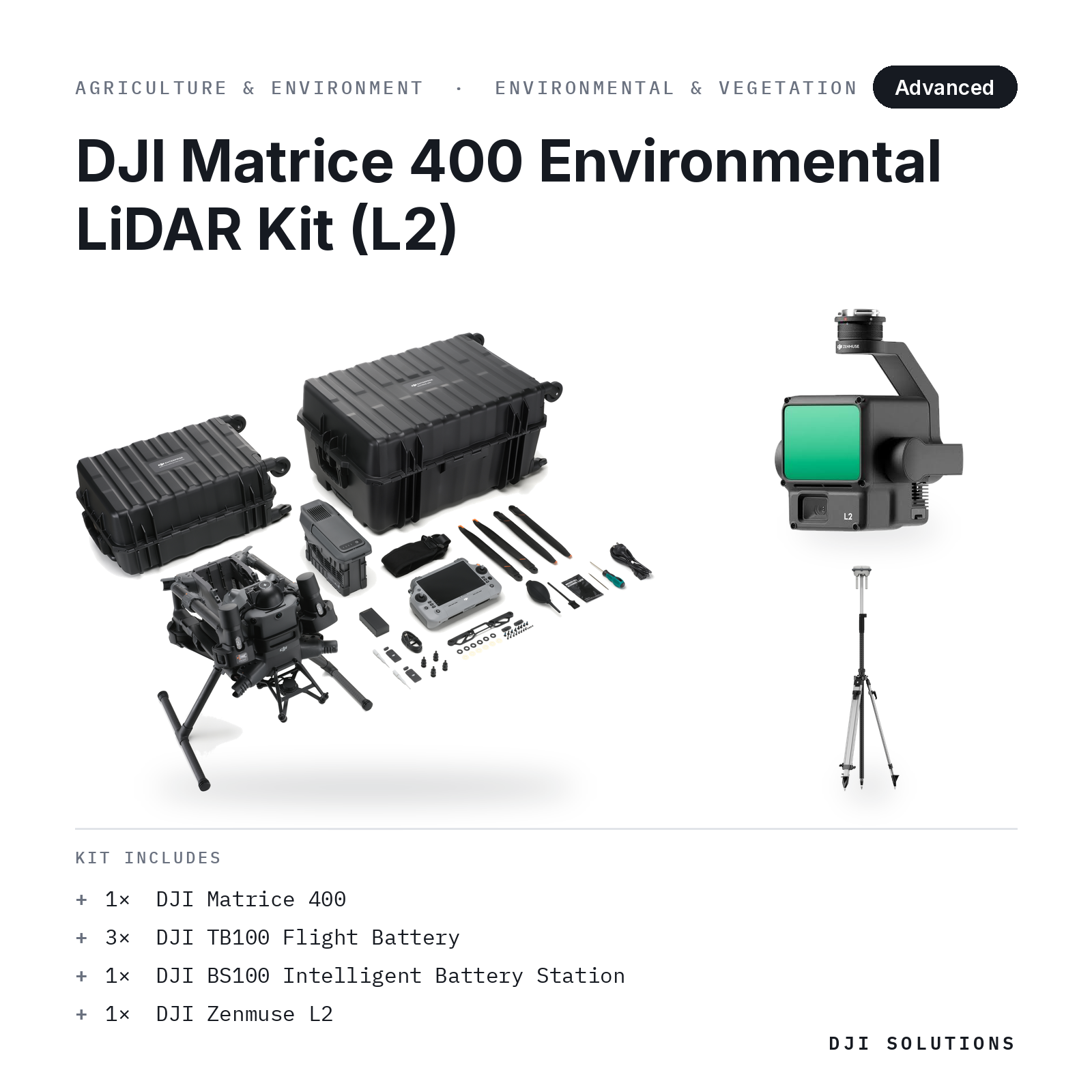 DJI Matrice 400 Environmental LiDAR Kit (L2) — kit contents graphic